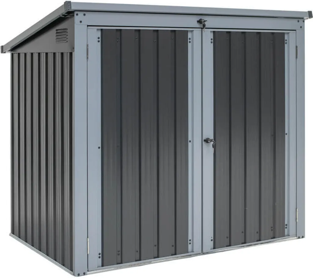 Box poubelle acier Westmann 101x158x134 cm - Anthracite anti-rouille