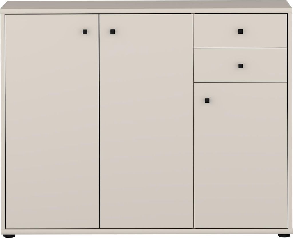 Sideboard >TEMPRA2< in Sand - 108,8x85,5x34,8cm (BxHxT)