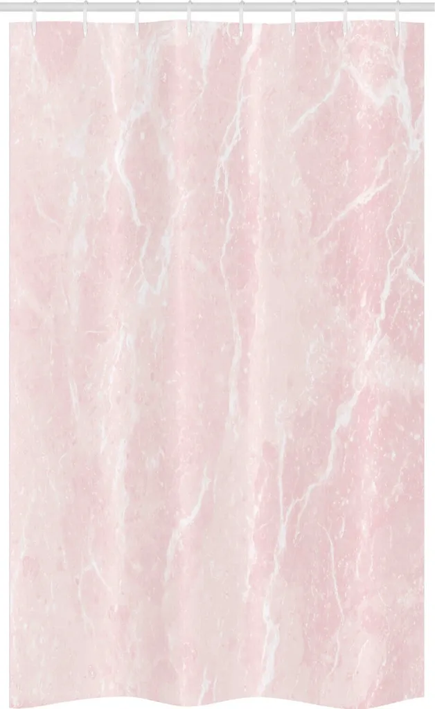 Tenda Doccia Lavabile 120x180 Marmo Rosa Bianco - Pronta all'Uso