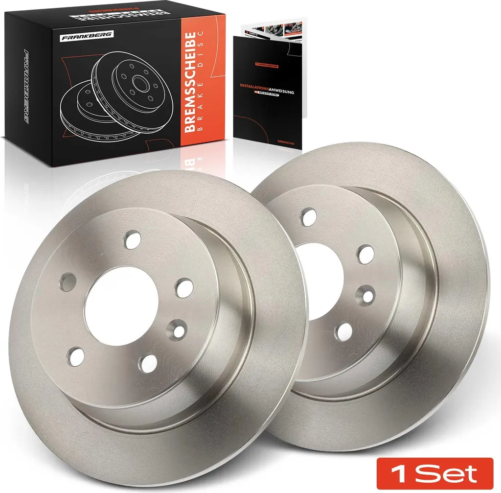 Paire de Disques de Frein Essieu Arrière Pleins pour Mercedes Classe V W638
