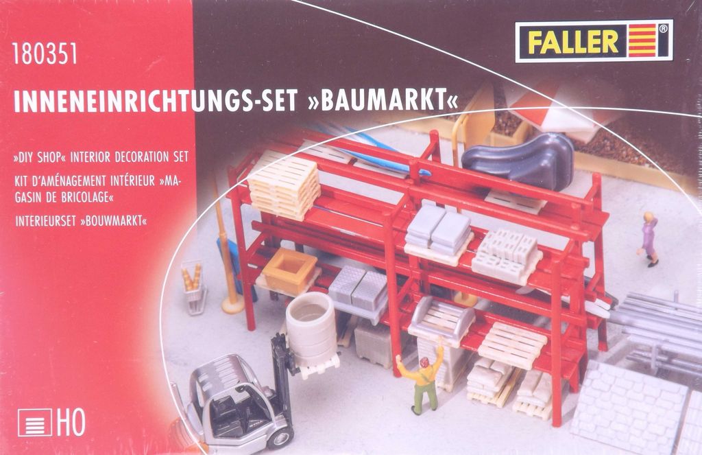 Faller 180351 Inneneinrichtungs-Set "Baumarkt" Spur H0 in
