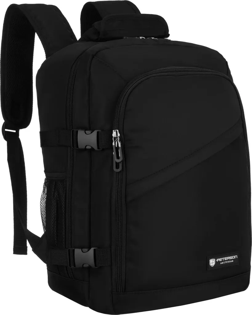 Zaino Zainetto Nero PTN KRUK-J-9769 | Essenziale per Università e Viaggi