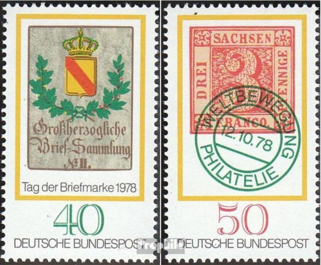 Briefmarken BRD (BR.Deutschland) 1978 Mi 980-981 (kompl.Ausgabe) gestempelt Tag der Briefmarke