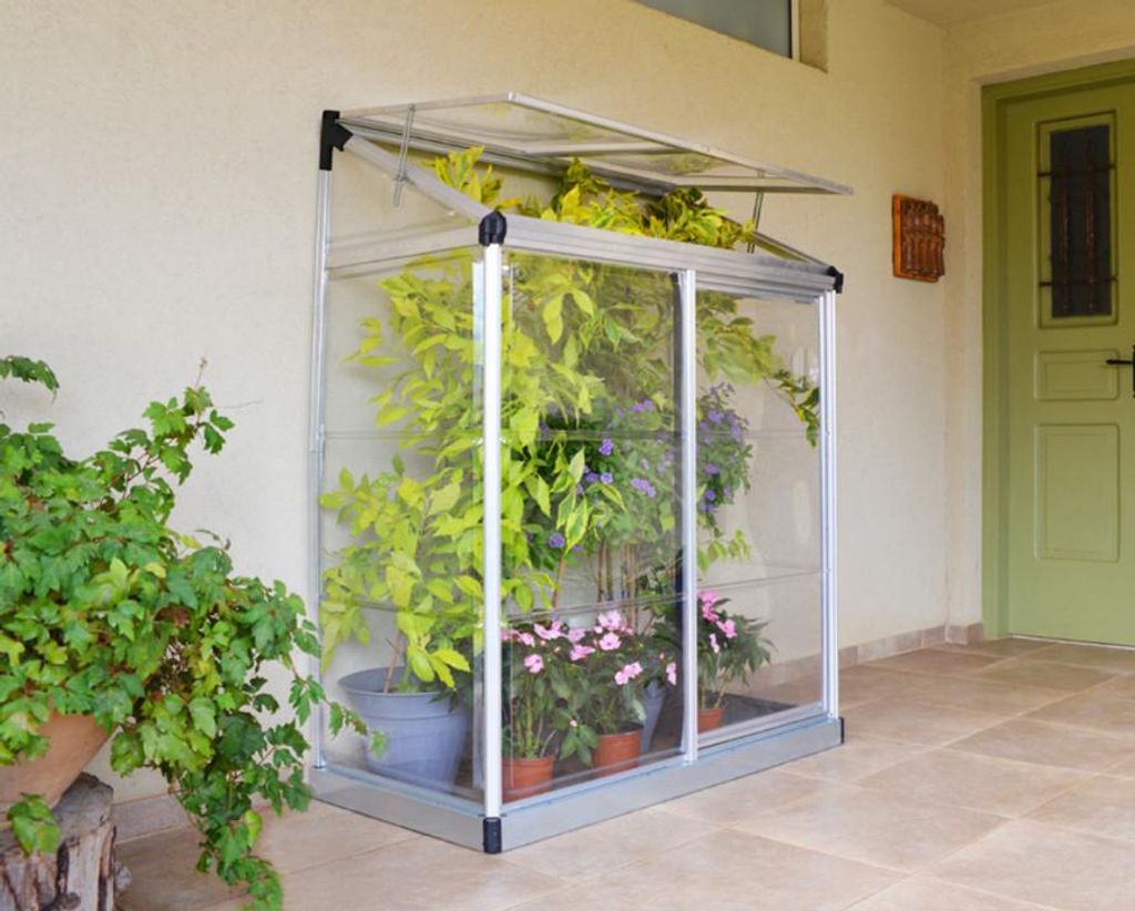 Serre de jardin adossée 0.75m² argent - Palram - 702969 - Image du produit 