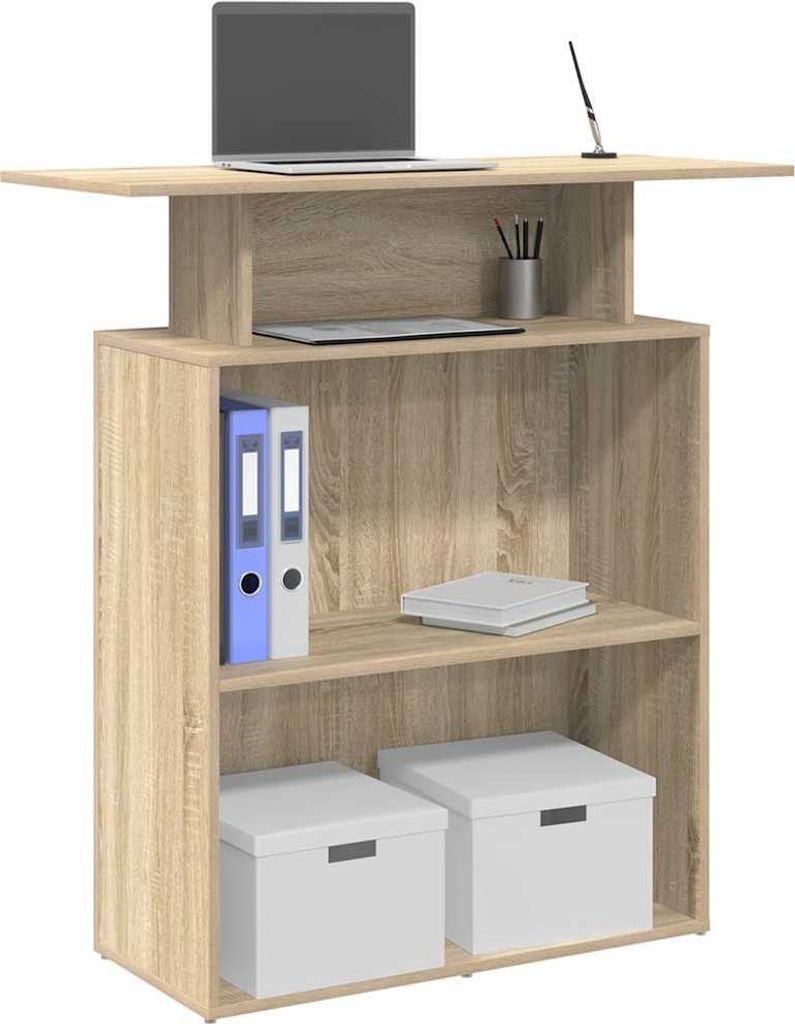 Hochwertig Empfangstheke Sonoma-Eiche 100x40x104 cm Holzwerkstoff 859053