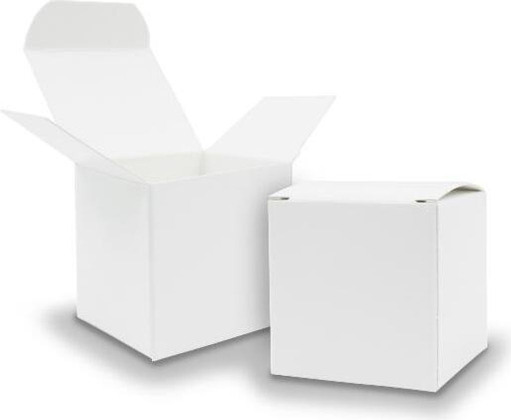 itenga Würfelbox aus Karton 5x5cm weiß Gastgeschenk