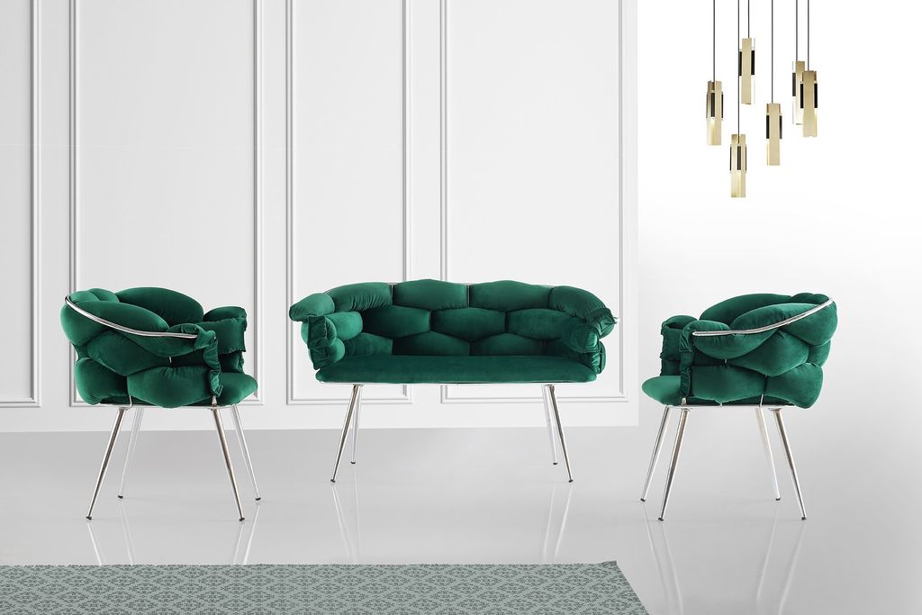 Hanah Home, BC-2119, Sofas, Grün, Metall, 135 x 79 x 65 cm