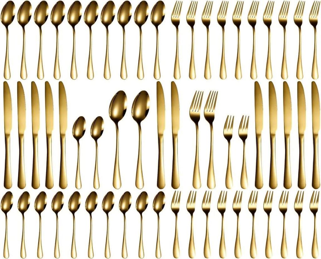Besteckset 60-teilig, für 12 Personen, Edelstahl, Produktbild 