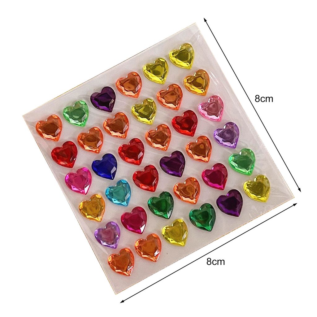 3D-Faux Crystal Heart-Aufkleber Selbstklebend leicht zu bewerben, perfekt für DIY Scrapbooking Journaling Supply-C