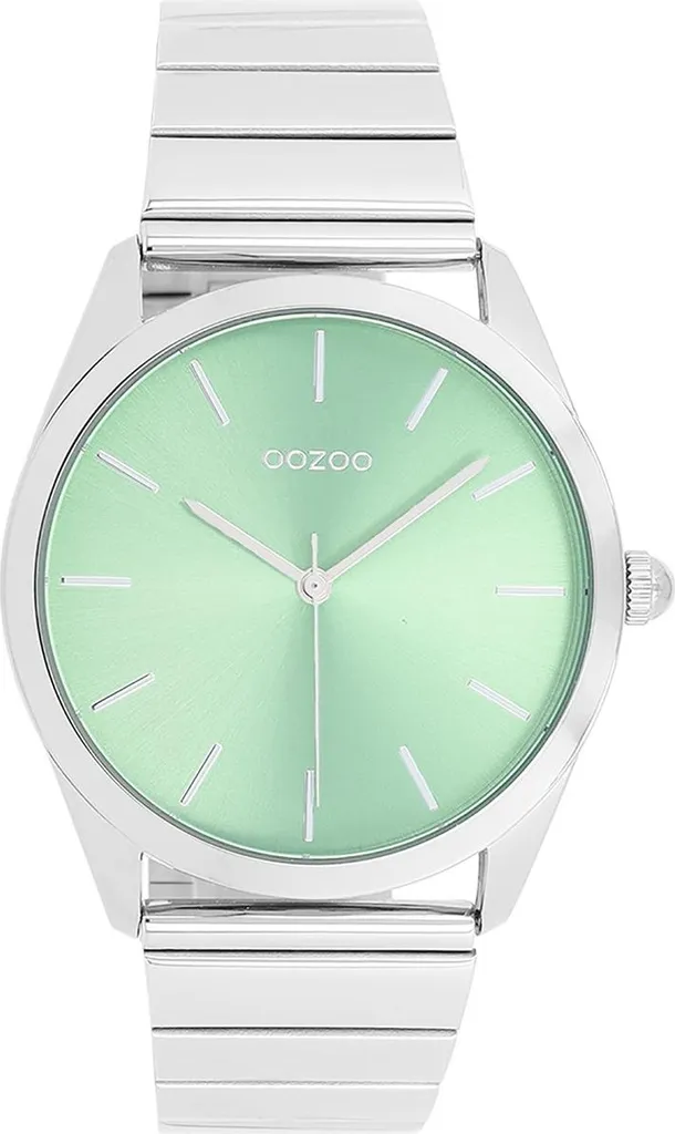 Orologio Oozoo UOC11516 Silver Metal: Accessorio Unisex Quadrante Verde