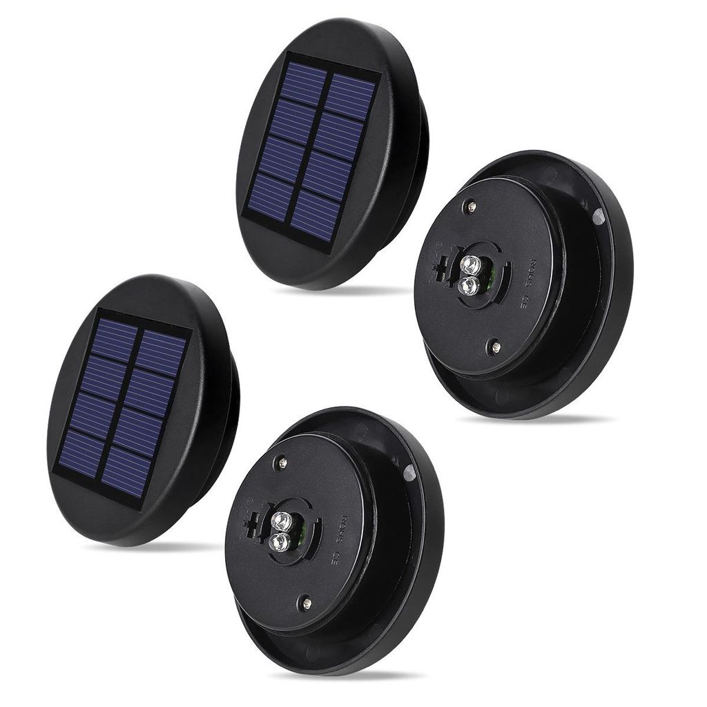 4er-Set Solar-Laternen-Abdeckungen, kompatibel mit 6 cm Flaschenöffnung,inkl.Edison-LED,warmweiß&RGB,wetterfest,ideal für Garten, Camping & Deko...