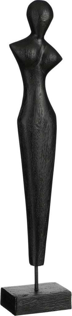 Mica Decorations Penang Wohnaccessoire - L7 x B7 x H53 cm - Mangoholz - Schwarz