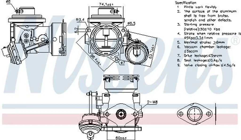 Vanne de Recyclage Gaz Échappement EGR compatible Seat Altea et Toledo