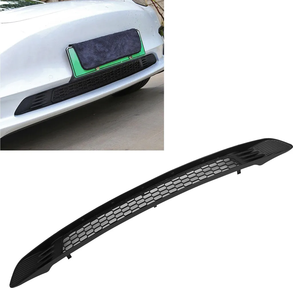 Cache de calandre Tesla Model 3 noir mat : solution anti-gravillons - 4