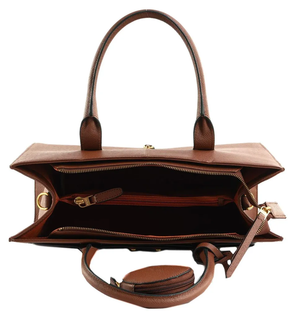 Picard Chic Way Shopper Cognac - Grand Sac à Main en Cuir de Vachette
