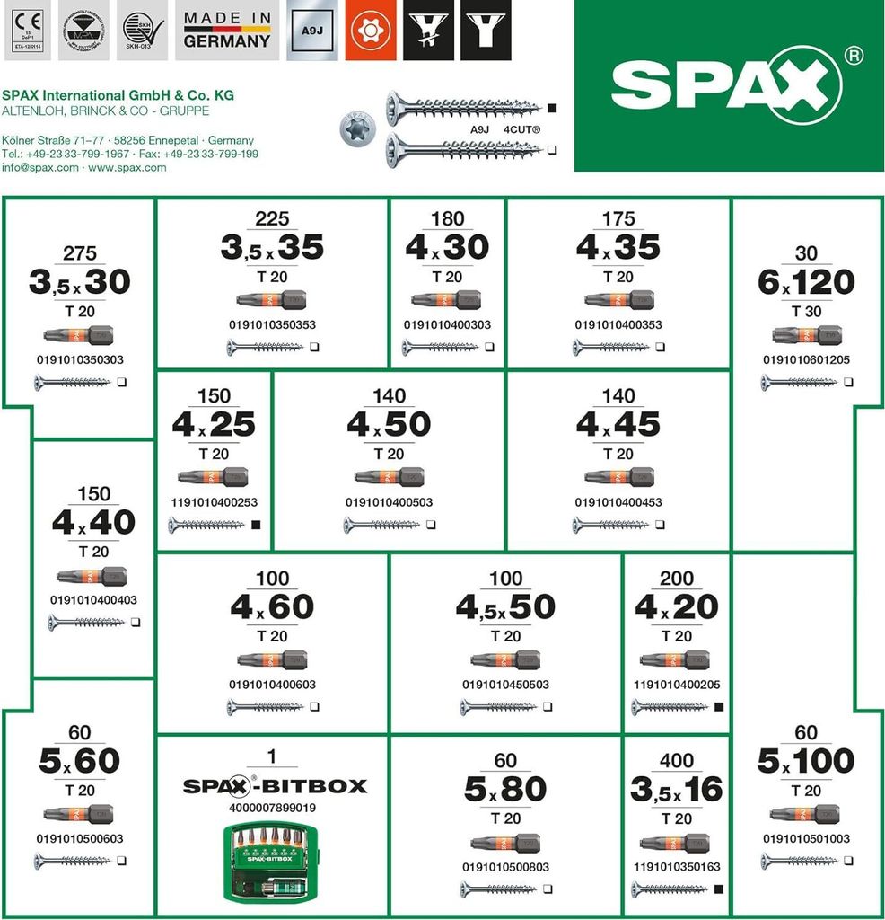 Spax Sortimentskasten L-Boxx 102 & BITBOX - 2.445 teilig Produktbild 7