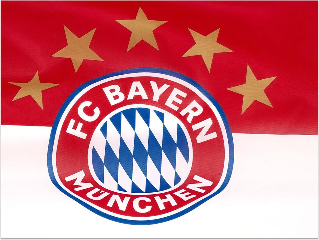FC BAYERN MÜNCHEN Fahne Logo 90x60cm rot/weiss Produktbild 