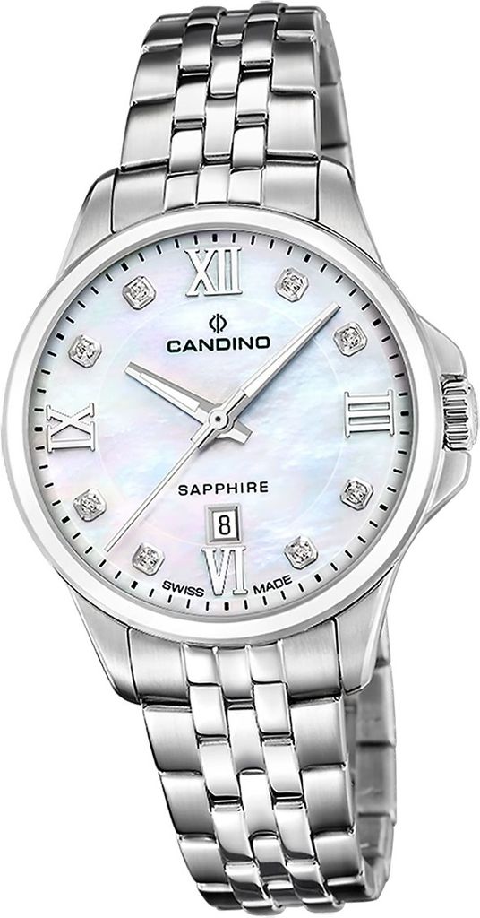 Candino Edelstahl Damen Uhr Analog Elegant Armbanduhr silber Elegance D2UC4766/1