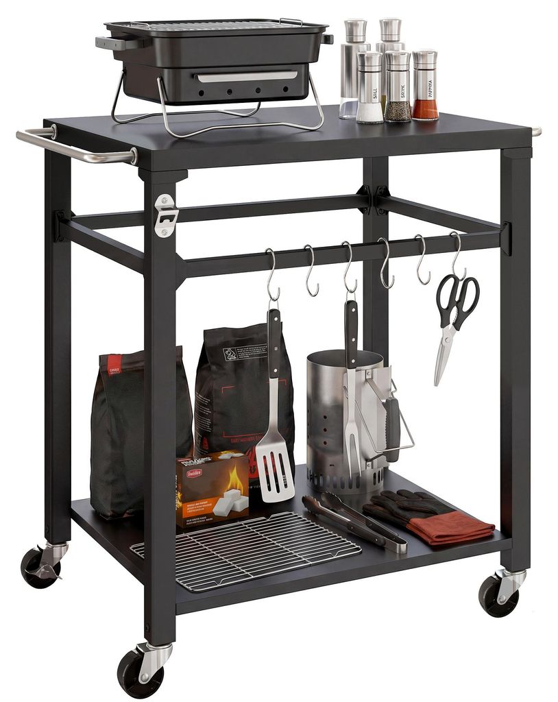 Outsunny Grillwagen 2-Etagen Grilltisch mit Produktbild 