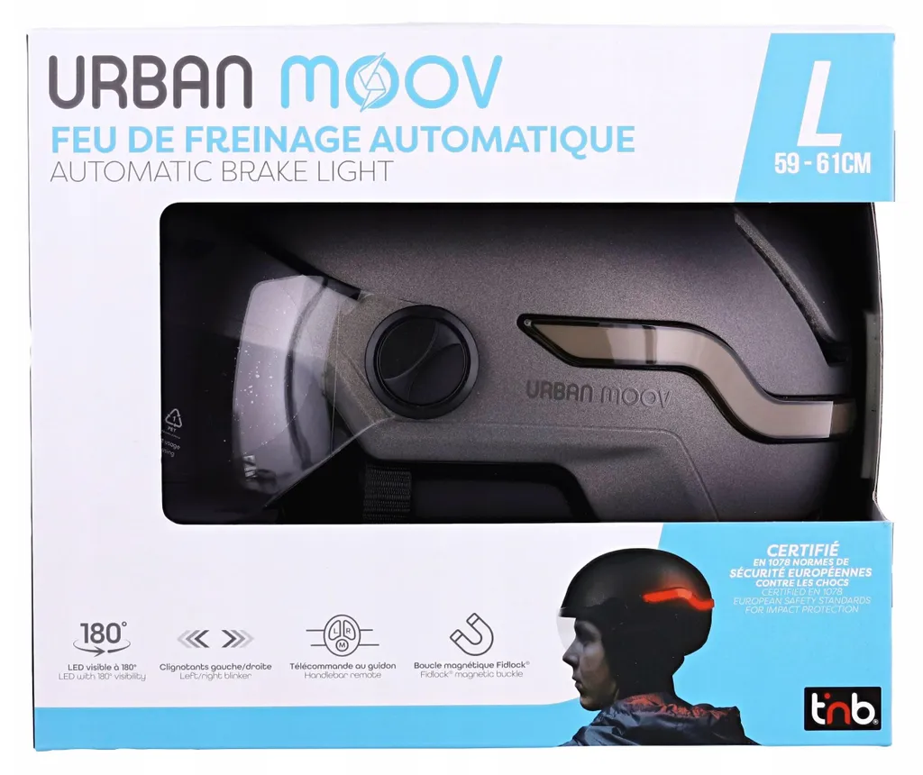 Casque connecté LED avec télécommande guidon pour scooter et vélo L - 11