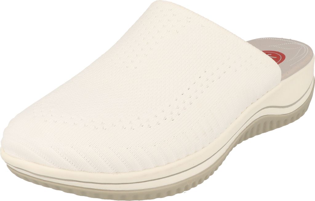 Jana Vegan Damen Schuhe Komfort H-Weite Pantolette Slipper 8-27360-42 100 White