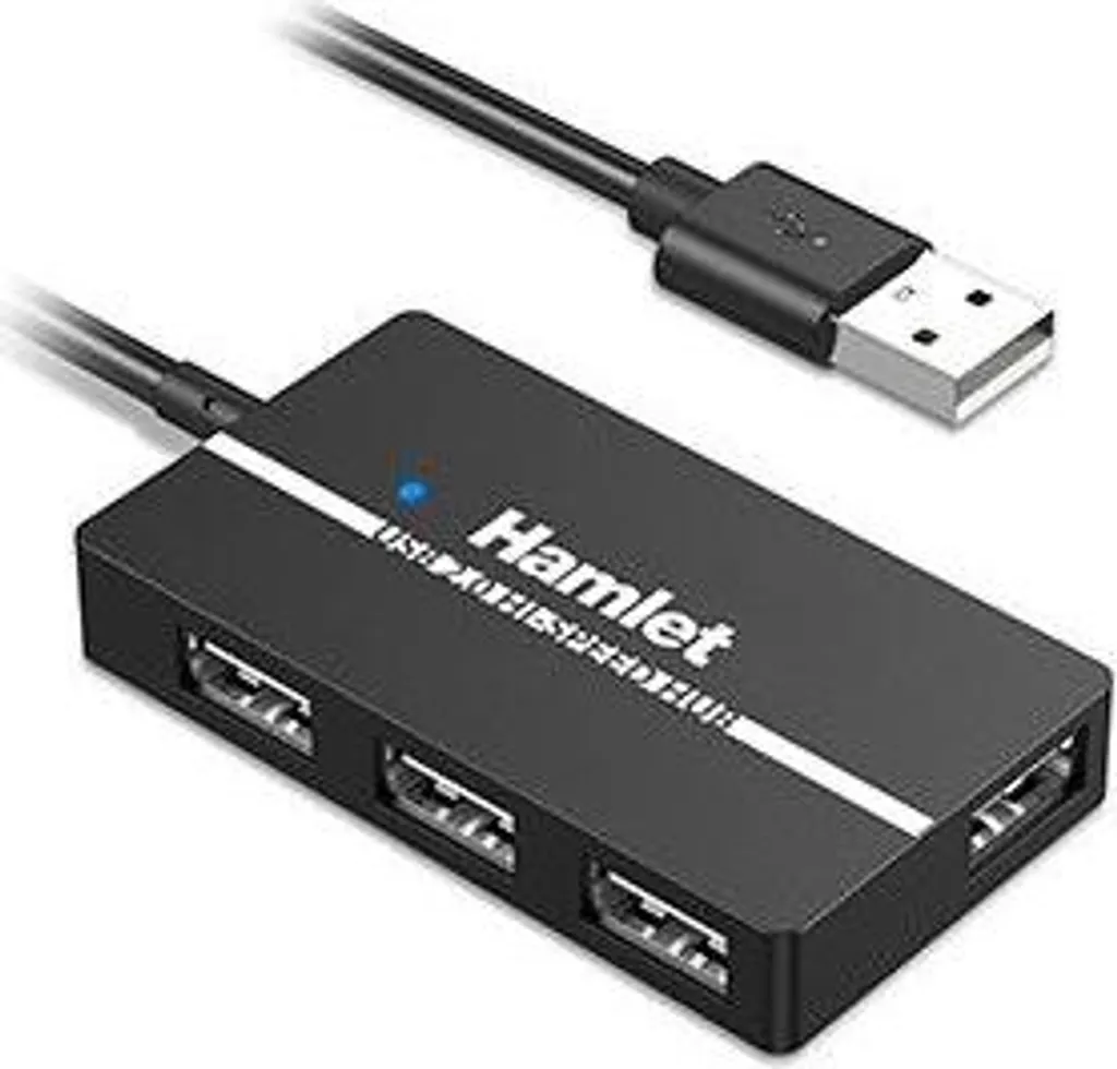 Hamlet XHUB-04U2 Hub di interfaccia USB 2.0 Tipo-A 480 Mbit/s Nero - 1