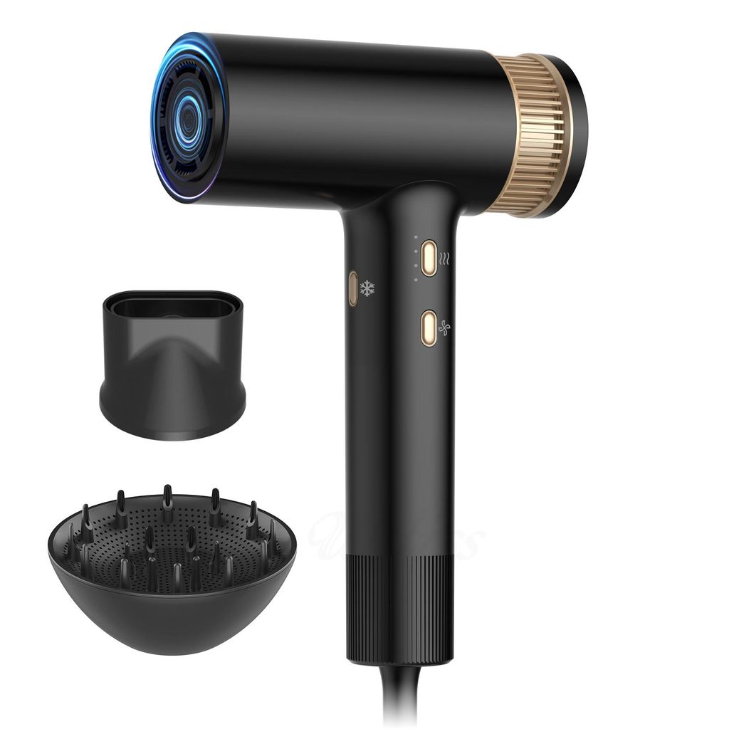 Asciugacapelli ad alta velocità UKLISS, 1400 W, tecnologia Immagine del prodotto 