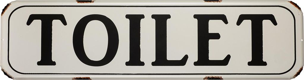 Moritz Blechschild 70 x 19 cm WC Toilet Klo Hinweisschild Deko Metallschild Retro Vintage Retro Sprüche lustig