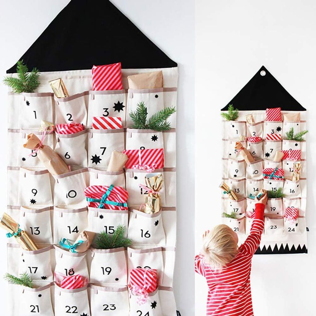 Adventskalender zum Befš¹llen Weihnachten Kalender Befš¹llbar, Adventskalender 2025, Christmas Adventskalender, 24 Taschen Stoff Weihnachtskale...