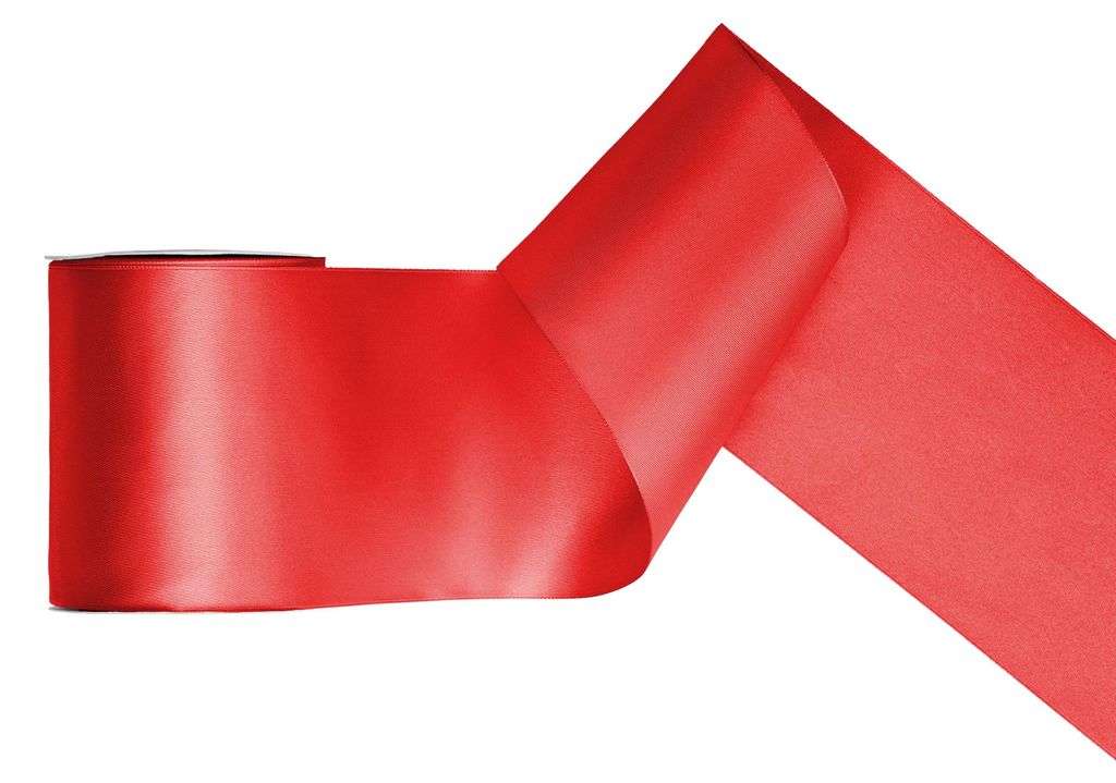 Satynowa wstążka prezentowa czerwona 25m 100mm szer Zdjęcie produktu 