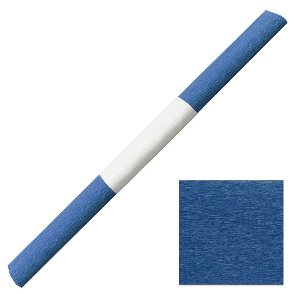 Aquarola Krepppapier wasserfest 50x250cm - 1 Rolle mit Banderole dunkelblau farbfest