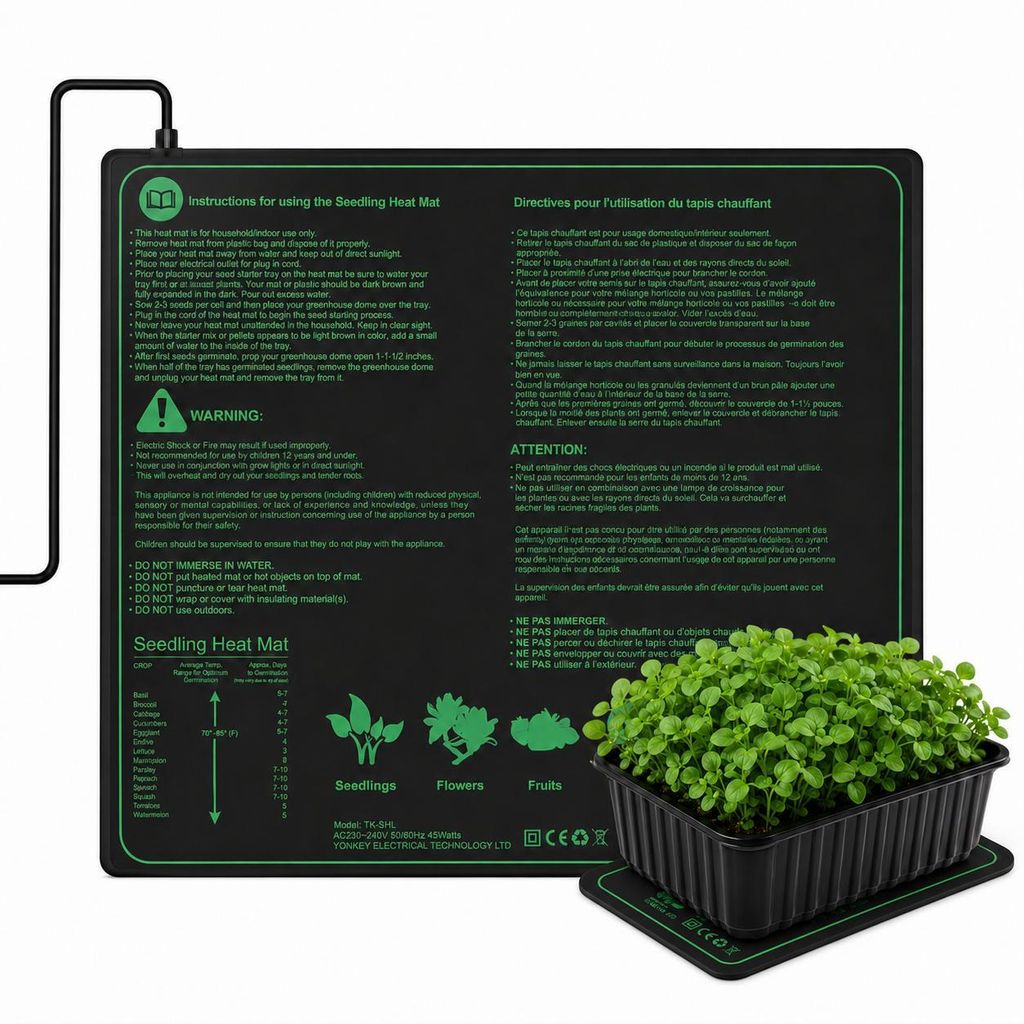 Heizmatte Pflanzen Zimmergewächshaus 45W Wärmematte Reptil Produktbild 