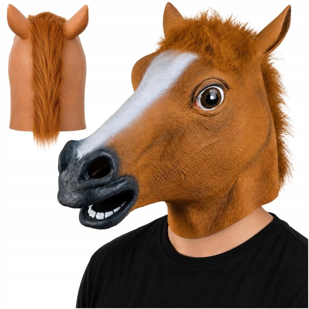 Maska koníka, hlava koníka, maska, latex, Halloween, Obrázok produktu 