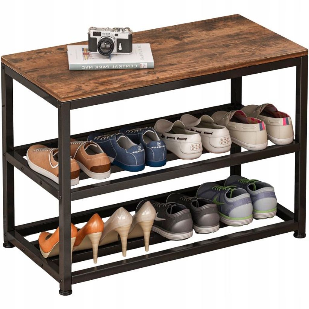 Schuhschrank mit Sitzfläche, großes Regal im Produktbild 
