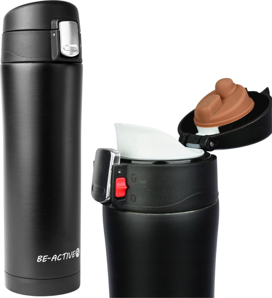 Thermobecher mit Mundstück aus Edelstahl 400 ml Becher für Produktbild 