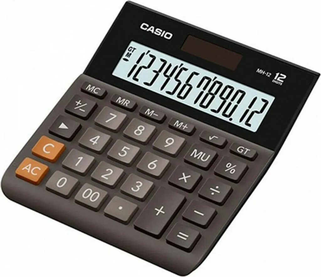 Calculatrice Casio 222688 LCD Noir et Blanc en Plastique Résistant