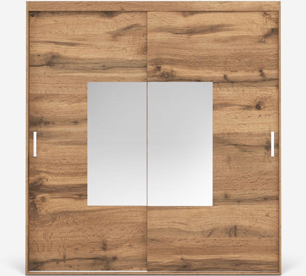 VIKK - Kleiderschrank Schiebeschrank, Schrank Alta - Wohnzimmer, Flur, Schlafzimmer - Garderobenschrank mit Spiegel - Schiebetürsystem, robuste Ko...