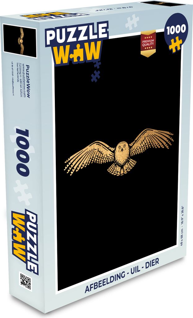 MuchoWow Puzzle 1000 Teile Bild - Eule - Tier - Spielzeug - Alt und Jung - Spiele - Puzzeln