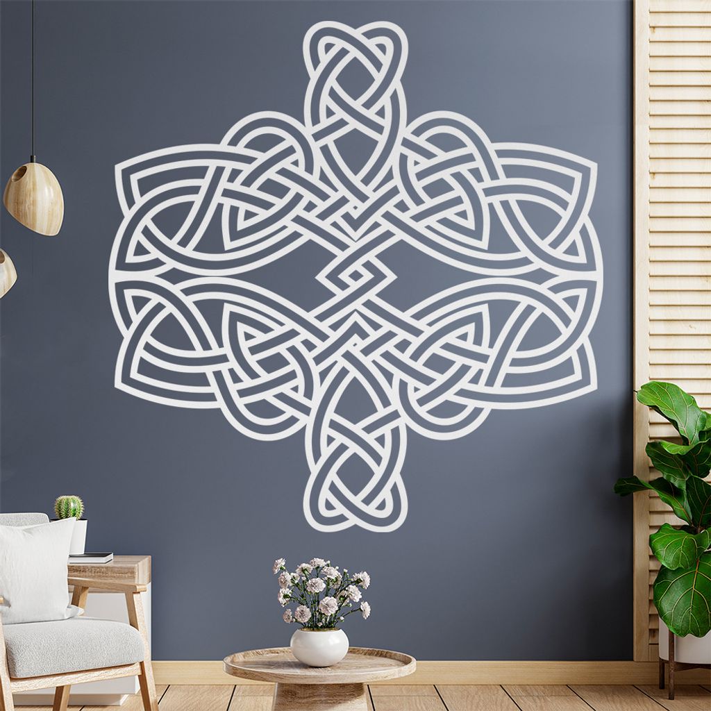 keltischer Knoten - Knotenmuster Wandtattoo in 6 Größen - Wandaufkleber Wall Sticker - Dekoration, Küche, Wohnzimmer, Schlafzimmer, Badezimmer