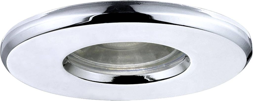 Eglo LED Einbauleuchte IGOA Ø85mm starr Chrom IP44 3,3W GU10 240lm warmweiß 3000K