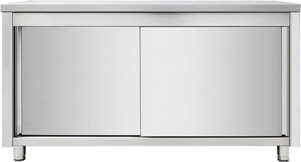 Arbeitsschrank aus Edelstahl, 180 x 60