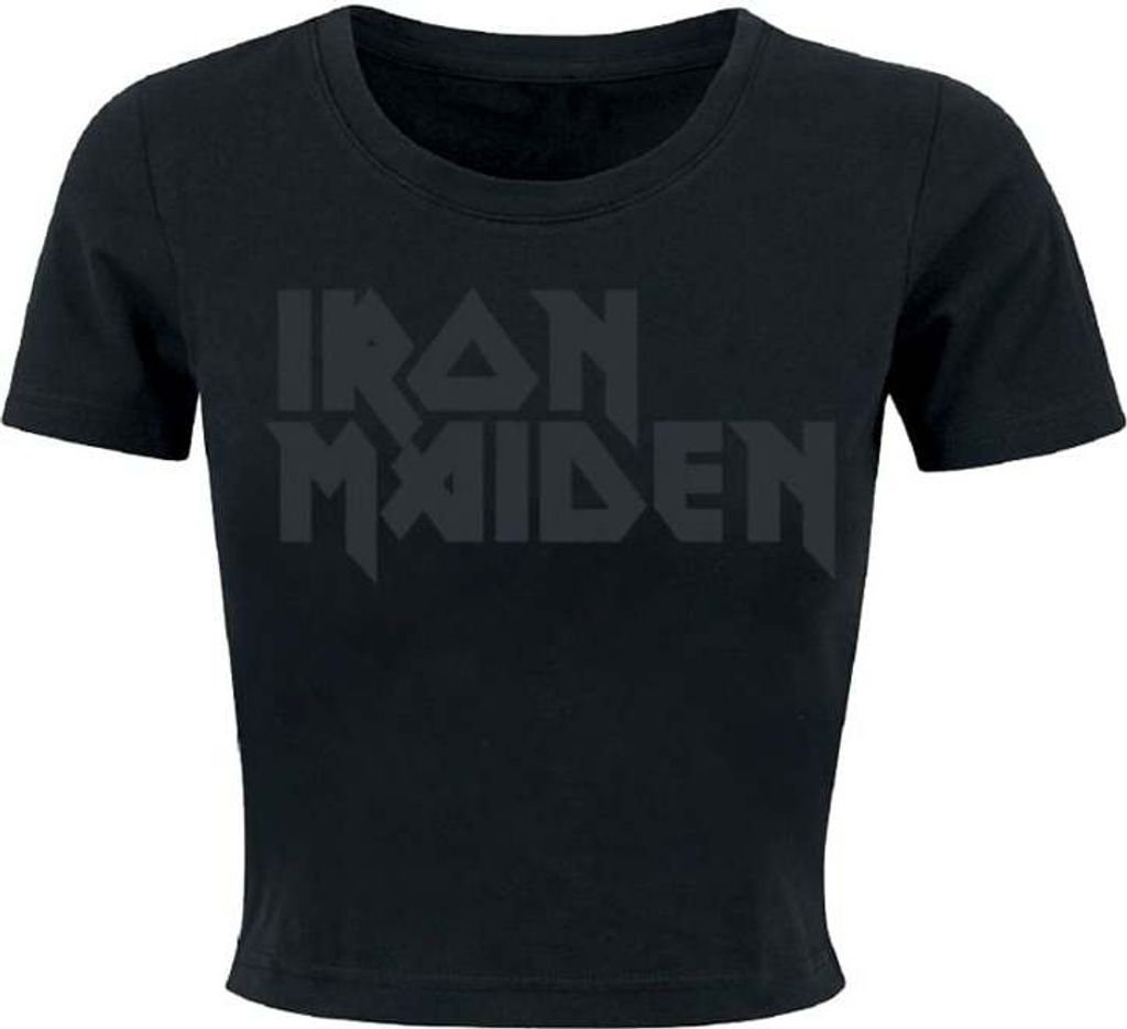 Iron Maiden T-Shirt Damen Black On Black Logo schwarz L Produktbild 