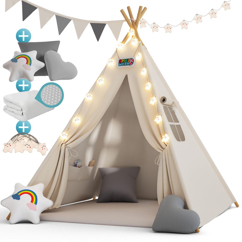 Spielwerk® Tipi – detský stan, vnútorný hrací stan, 130 x Obrázok produktu 