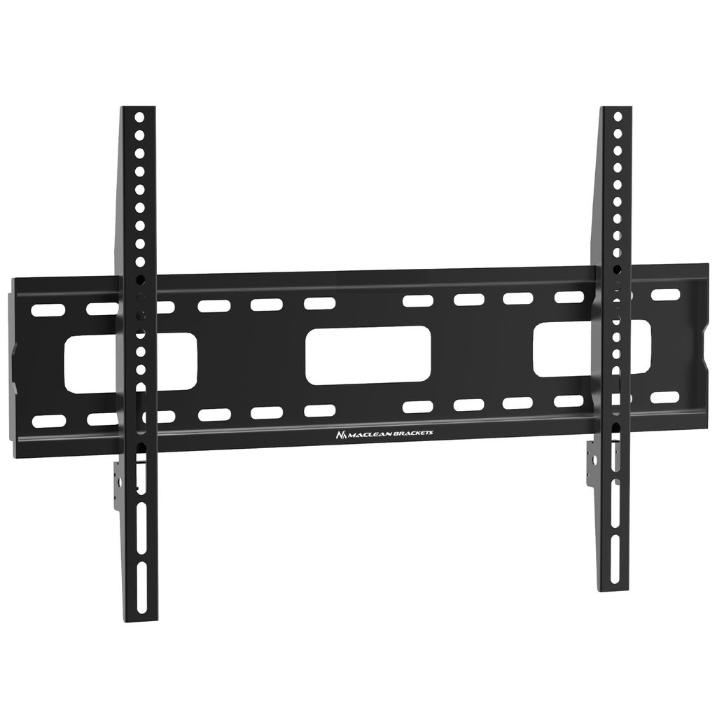 A black TV wall mount is shown against a white background.