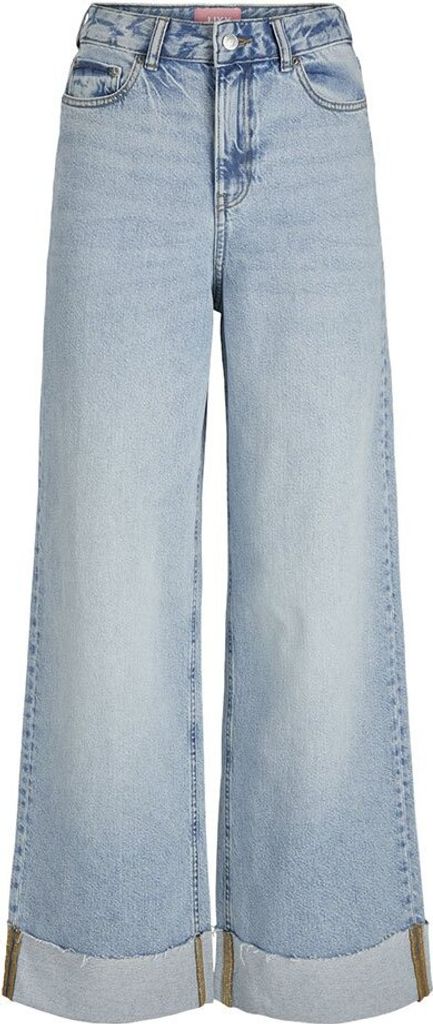 Jack & Jones Tokyo Wide Fold Up R6169 Jjxx Hochtaillierte Jeans Blau 30 / 30 Frau Blau 30