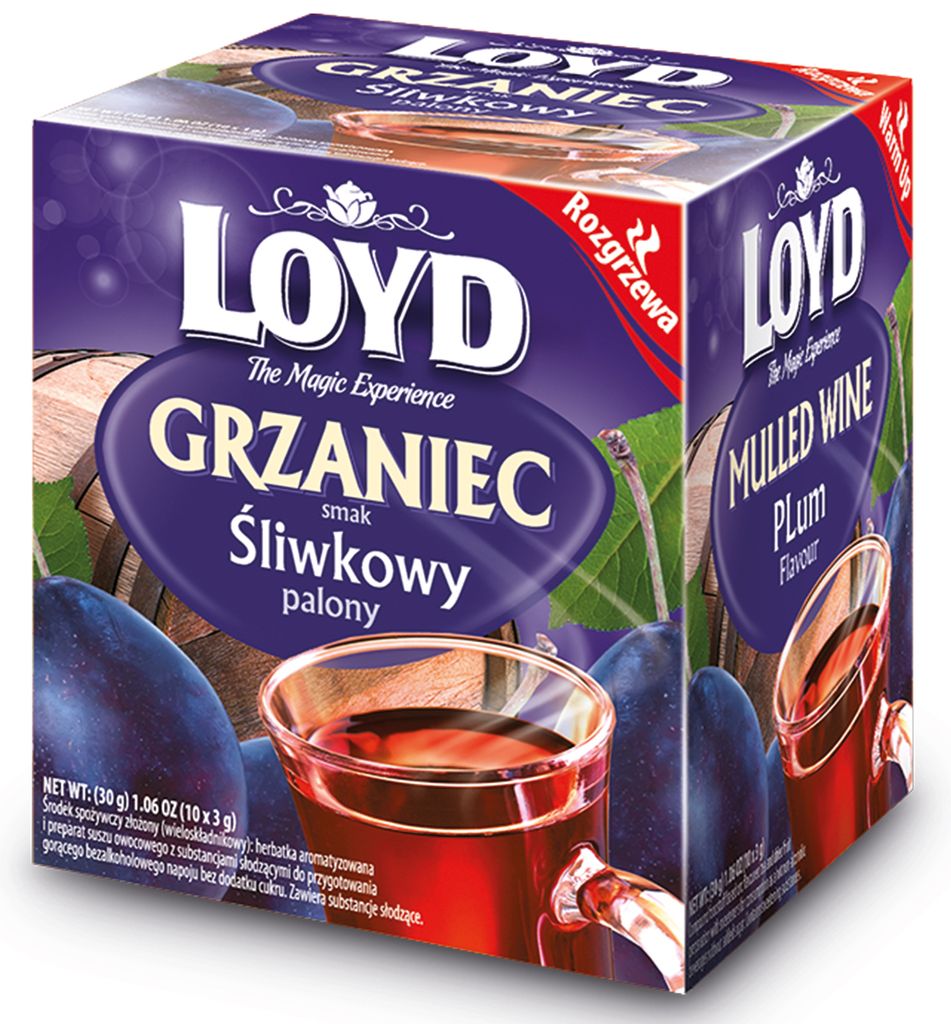 Loyd Glühweingewürz Tee Pflaume 10 Beutel - Glühwein Gewürz Mulled Wine Punsch