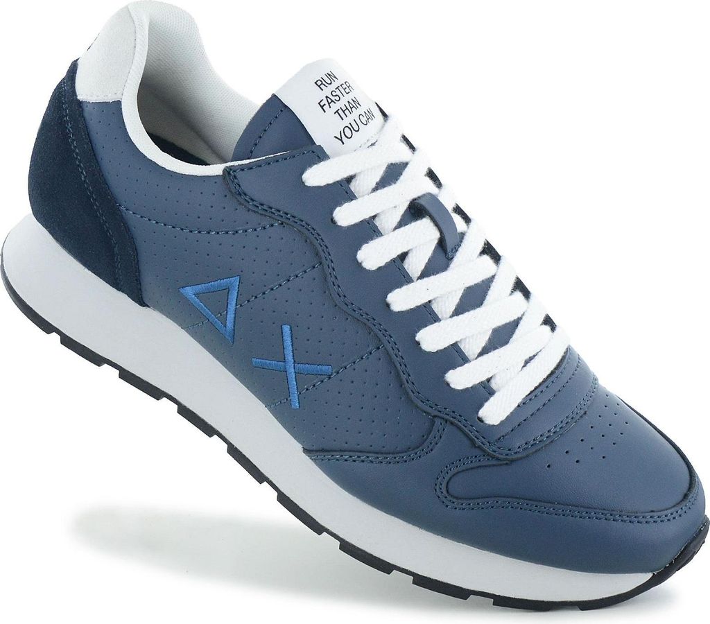 SUN68 Tom Classic Leather - Herren Sneakers Schuhe Leder Blau Z36105-07 , EU 47
