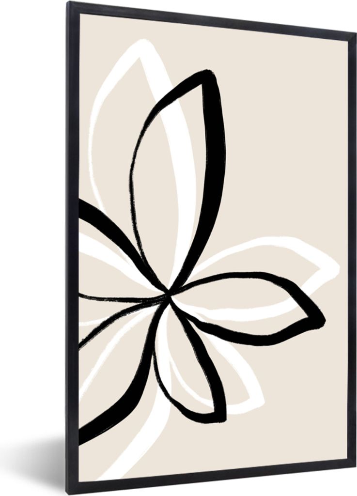 MuchoWow® Gerahmtes Poster Blumen - Abstrakt - Minimalismus Produktbild 