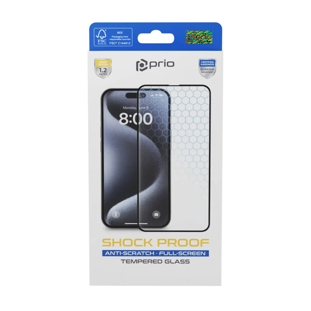NEW'C 3 Pezzi, Vetro Temperato per iPhone 16 Pro Max (6,9 pollici), Pellicola Prottetiva Anti Graffio, Anti-Impronte, Senza Bolle, Durezza 9H, 0,33mm Ultra Trasparente, Ultra Resistente