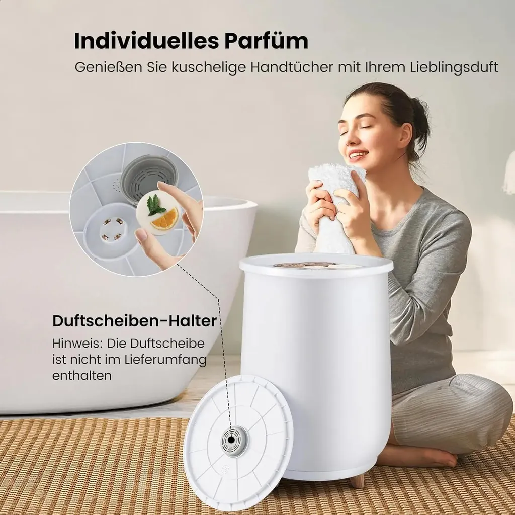 Chauffage de serviette format seau 23L blanc idéal pour spa à domicile